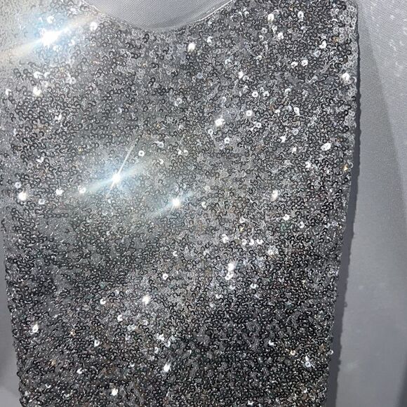 FREE PEOPLE BY VINCENZA AFTER MIDNIGHT SEQUINED BOOTS IN SILVER - Picture 5 of 8